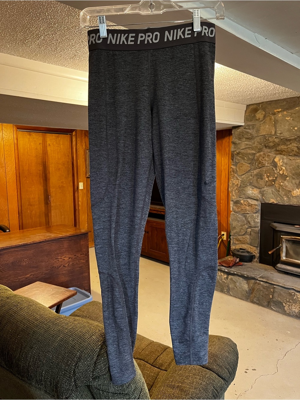Nike Pro Charcoal Gray Seamless Performance Leggings
